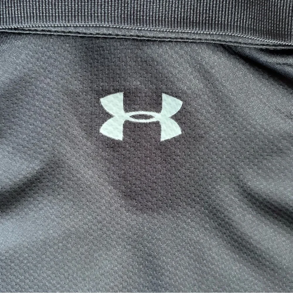 Under Armour Mens Short Sleeve Performance Polo Loose Heat XL Black Solid - Picture 4 of 4